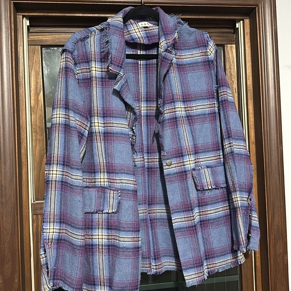 Shackett plaid with raw edge - Picture 2 of 3